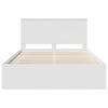 Bed Frame with Headboard White 150 x 200 cm Solid Pine Wood