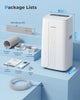 Leenon 14,000 BTU Portable Air Conditioner Remote Control White Mobile AC Unit