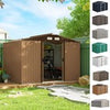 Garden Shed Storage Large Yard Store Sliding Door Metal Roof Tool Box