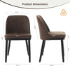 2-Pack Ergonomic Upholstered Dining Chair, Modern Wood Frame, 250 lb Load