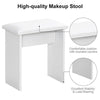 White Dressing Table with LED Lights Mirror Stool Drawers Vanity Makeup Desk Set
