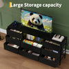 8 Fabric Drawers, Metal Frame Storage Cabinet with Wood Top for Living Room