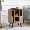 Record Player Stand Vinyl Record Storage Turntable Stand-Natural