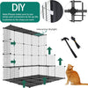 YITAHOME Large Cat Cage with Storage Cube, DIY Indoor Catio Enclosure Metal Play