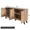 Sideboard with 2 Cupboards, 4 Door Storage Cabinet for Dining Room, Kitchen