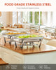 4-Packs Chafer Chafing Dish Set 9L Stainless Steel Buffet Bain Marie Food Warmer