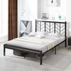 King Size Heavy-Duty Metal Frame Modern Bed Frame w/Under-bed Storage