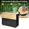Kitchen Storage Trolley Cart Wheeled Island Shelves Cupboard