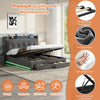 Ottoman Storage Bed Frame with Hydraulic and Drawers 5 ft King Upholstered Bed