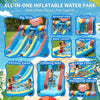 8 in1 Inflatable Bouncy Castl Kids Water Bounce House w/ Slide For 3-10 Years.
