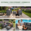 5 Seater Rattan Garden Furniture Set Sofa Coffee Table Lounge Sets Outdoor Patio