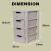 Large Rattan Drawer Storage Unit 2/3/4 Drawers Units Bedroom Office Desktop Draw