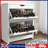 Shoe Cabinet Rack Wooden Shoes Storage Stand Cupboard with 2 Flip Mpkhjubmqkidjb