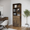 5 Tier Wooden Free Standing Display Cabinet Bookcase Wide Shelves Drawer Storage