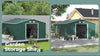 13 x 11ft Garden Shed Storage with Foundation Kit and Vents, Green