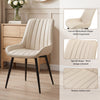 2PCS Faux Leather Dining Chairs Upholstered seat with Metal Legs Kitchen Vojsnjm