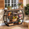 39.4" Industrial Console Table Narrow Entryway Sofa Table with Storage Shelves