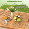 8-Person Outdoor Acacia Wood Dining Table 80" Rectangular Patio Table