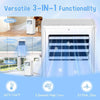 Portable Air Conditioner 12000 BTU WiFi Heat Dehumidifier Fan Remote 3-in-1 Unit