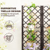 Outsunny Plastic Planter Box with Trellis, Vegetable Planter w/ Drain Plugs