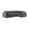 Dusk Boston Grey Velvet Small Right Hand L-Shape Sofa RRP £1929