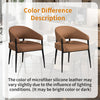 Set of 2 Leather Dining Chairs Modern Kitchen Dressing Room Bedroom Padded Seat