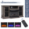 Cabinet Entertainment Console TV Stand Unit 3-Color LED Flame Electric Fireplace