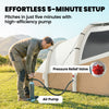 Inflatable Camping Tent w/ Air Pump, 2-3 Person Blow Up Tent, Khaki