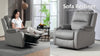 Recliner Armchair for Living Room, Recliner Chair with Cup Holder Grey