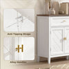 Sideboard with Thick Top, Cabinet, 2 Drawers and Adjustable Shelves, White