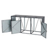 Outside Metal Bin Shed Triple Wheelie Bin Storage Cover Rubbish Dustbin Shed UK