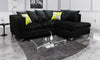 *** BRAND NEW*** Lush Modern Grey Black Fabric Corner Sofa Cheap LEFT RIGHT 3 2