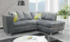 *** BRAND NEW*** Lush Modern Grey Black Fabric Corner Sofa Cheap LEFT RIGHT 3 2