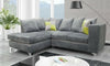 *** BRAND NEW*** Lush Modern Grey Black Fabric Corner Sofa Cheap LEFT RIGHT 3 2