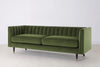 SWYFT MODEL X02 3 SEATER SOFA VINE GREEN WITH STYLISH COPPER FEET