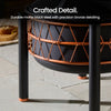 Fire Pit, 2 in 1 Firepit with BBQ Cooking Grill for Garden & Patio