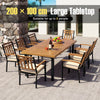 200 x 100cm Large Rectangle Table with Acacia Wood Tabletop