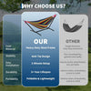 Double Hammock with Steel Stand, 350 lb Capacity, Portable In/Outdoor Carry Bag