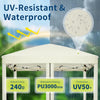 3 x 3m Pop-Up Gazebo Tent w/ 4 Side Mosquito Netting Height Adjustable Canopy🔥