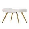 Modern Accent Chair with Footstool Set Upholstered Boucle Padded Seat Metal Legs