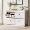 Slim White Shoe Storage Cabinet with 4 Flip Drawers for Hallway Home Office NEW