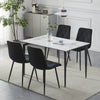 4/6X Dining Chairs Set Velvet Padded Seat Metal Legs Home Kitchen Office