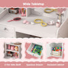 Kids Vanity Table & Chair Set Children Pretend Play Makeup Dressing Desk