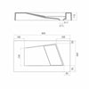 Bathroom Wash Basin Vanity Stone Resin Wall Hung Countertop Rectangle 800mm