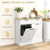 Sideboard with Tilt-out Trash Bin, Kitchen Sideboard with 2 Drawers, Shelves