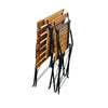 Folding Wooden Garden Bistro Set, 2 Seater Garden Furniture Set, Folding Bistro