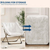 Folding Saucer Foldable Moon Chair Camping Outdoor Soft Padded Seat No Assembly