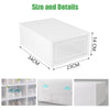 24Pcs Shoe Box Clear Storage Case Foldable Sneaker Container Organizer Stackable