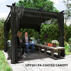 3 x 3(m) Metal Pergola with Retractable Roof and Sidewalls, UPF30+ Refurbished
