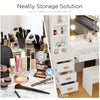 Dressing Table With Drawers LED Mirror Set Makeup Desk Vanity Table Bedroom UK